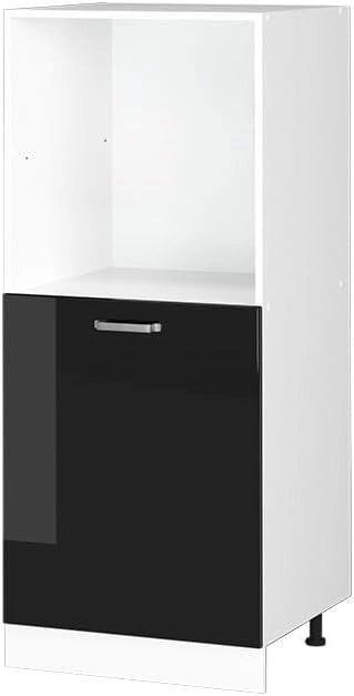 Mobile per forno da incasso R-Line, Nero lucido, 60 cm, per la libera combinazione all'interno di sistemi cucina modulari