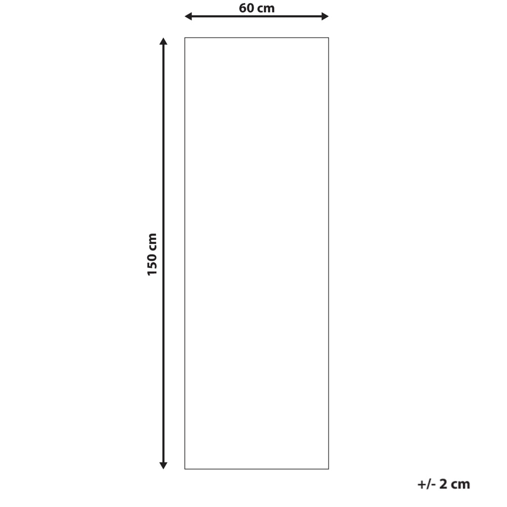 Tappeto in juta naturale 60 x 150 cm rettangolare intrecciato con bordo smerlato stile rustico boho per soggiorno e camera da letto