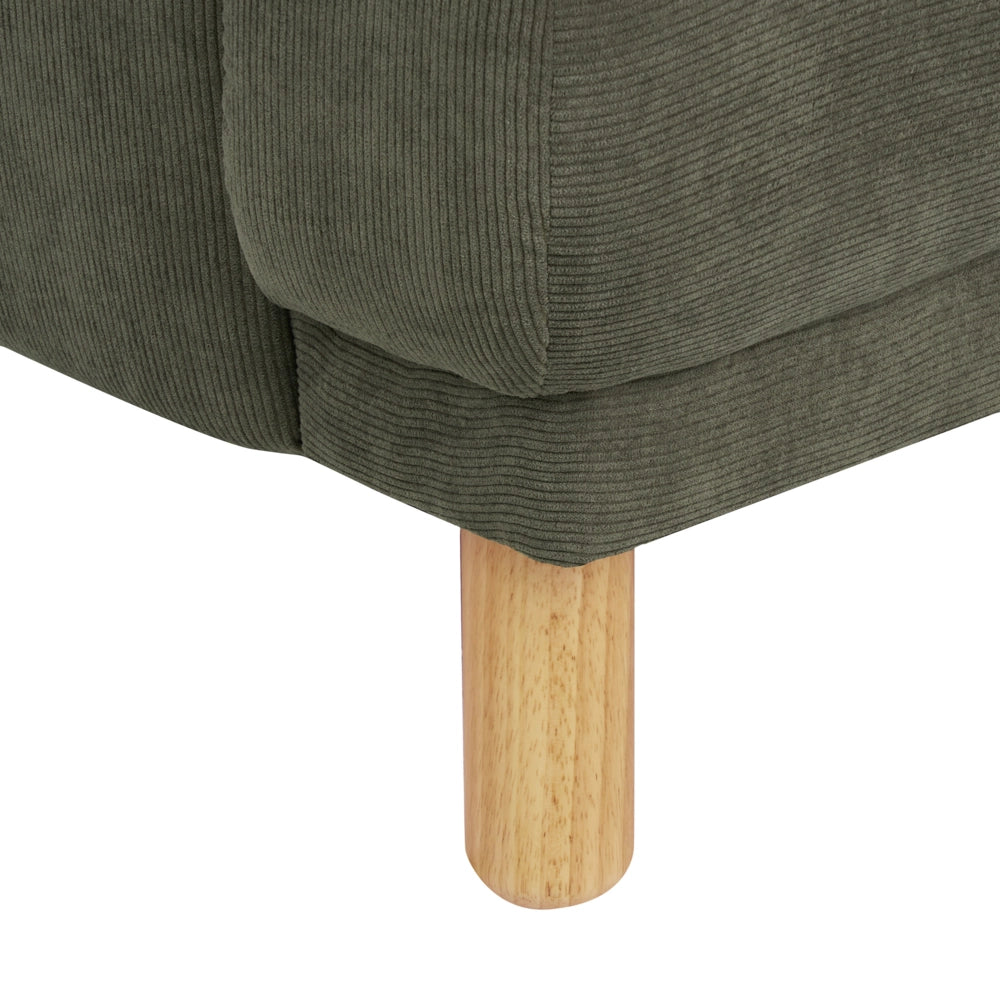 Poltrona retrò in velluto verde scuro imbottito con rivestimento in poliestere gambe in legno spessa seduta soggiorno moderno e minimalista