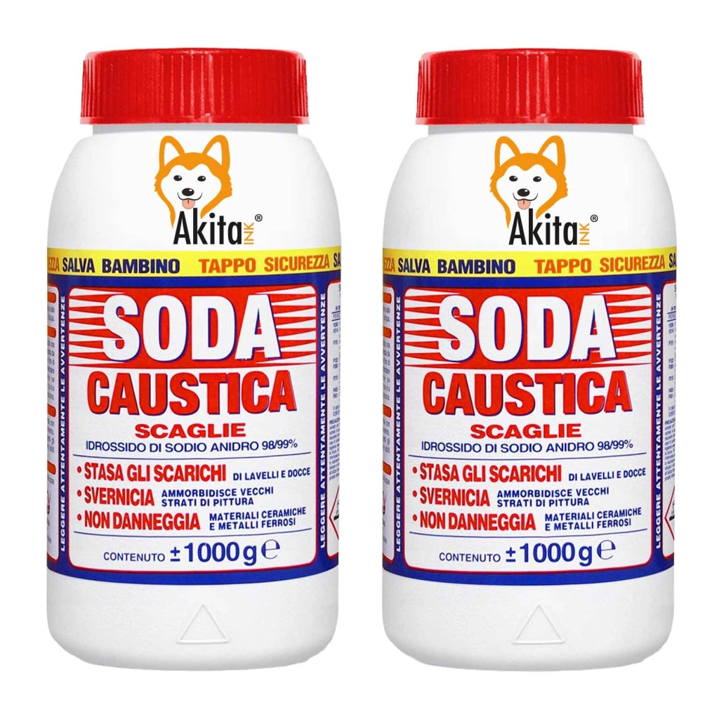 Akitaink Soda Caustica 2kg Scaglie Sgrassante e Sturante