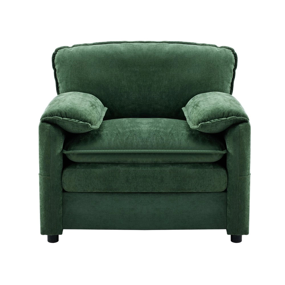 Poltrona Retro con Vano Contenitore Laterale ¨C Xylo ¨C Verde