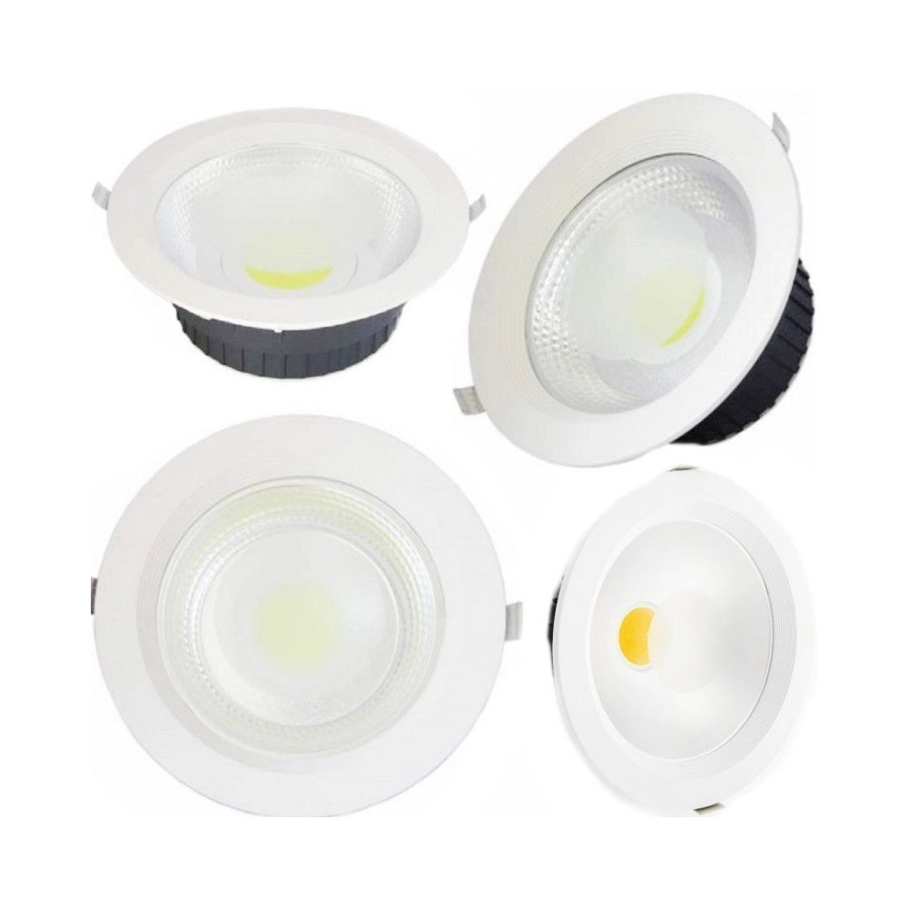 Trade Shop - Faretto Faro Led Cob 30w Gml Incasso Molla Alette Luce Bianco Fredda Calda -