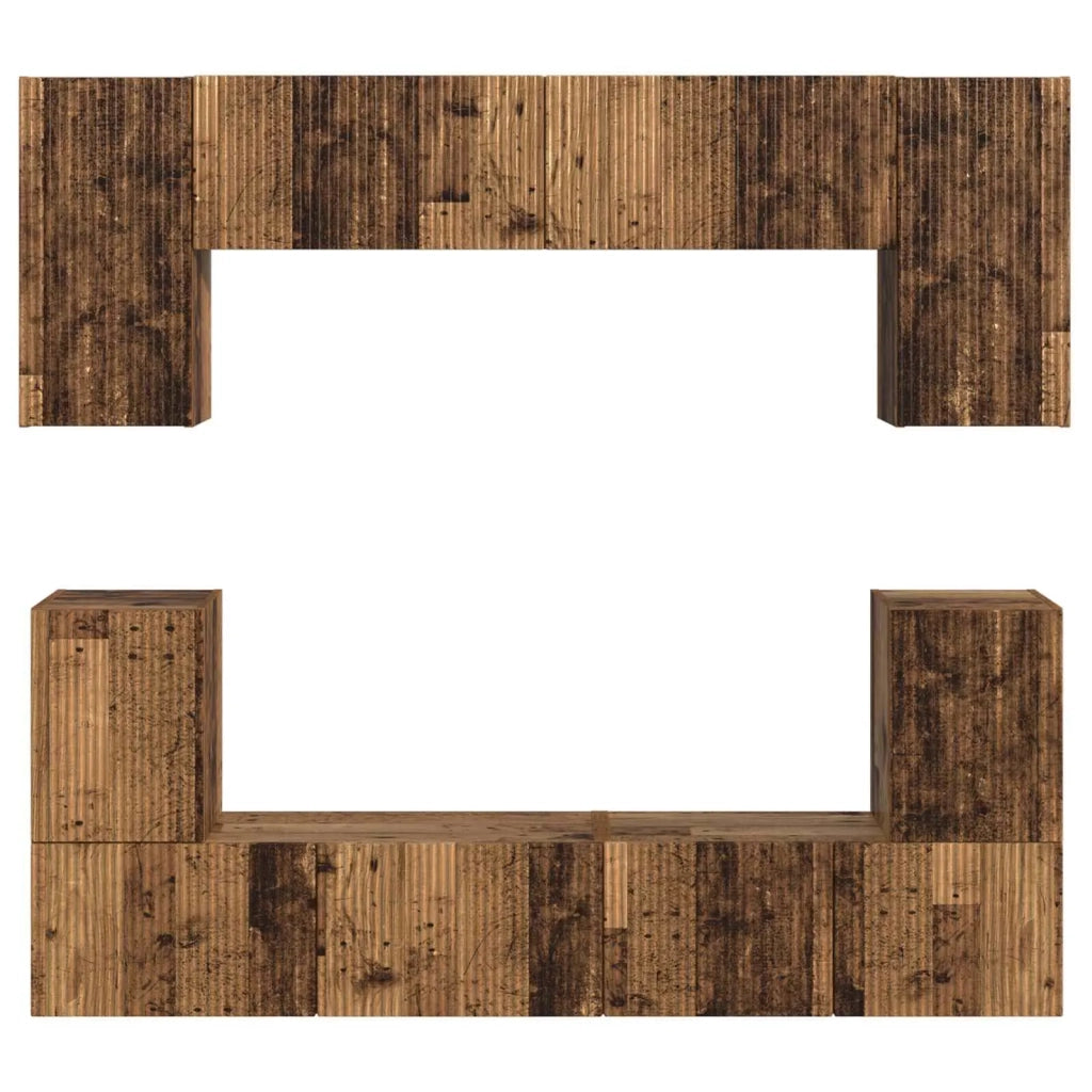 Set mobile TV 5 pcs Legno vecchio Legno multistrato