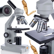 Mikroscopio Biologico Uran Pro MBUP – Testa Monoculare Inclinata 45° | Ottica di Alta Qualità, LED