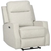 Poltrona Relax Elettrica, Poltrona Reclinabile 150° Moderna con USB per Soggiorno Camera da Letto, Beige, 84x92x104cm