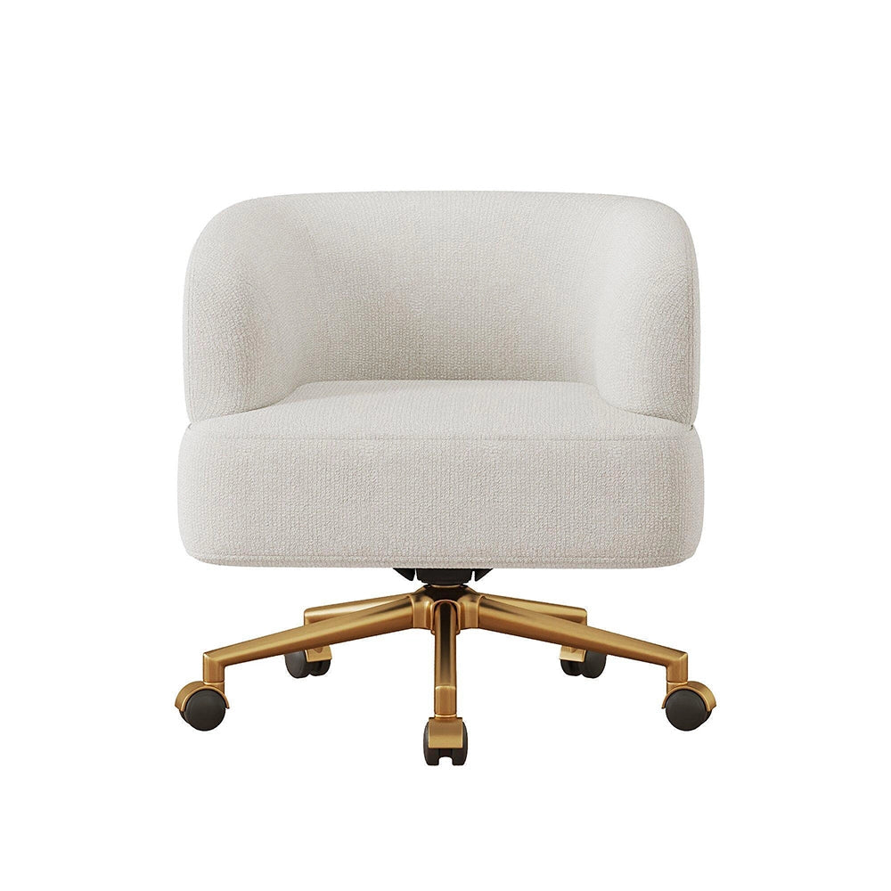 Sedia girevole design moderno - Xylo - L71¡ÁP60¡ÁH71 cm - Beige - 5 rotelle, rotazione 360¡ã