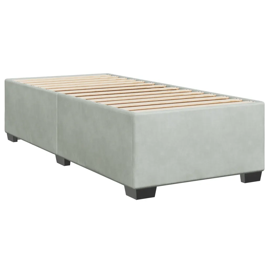 Giroletto senza Materasso Grigio Chiaro 90x200 cm Velluto 3284607