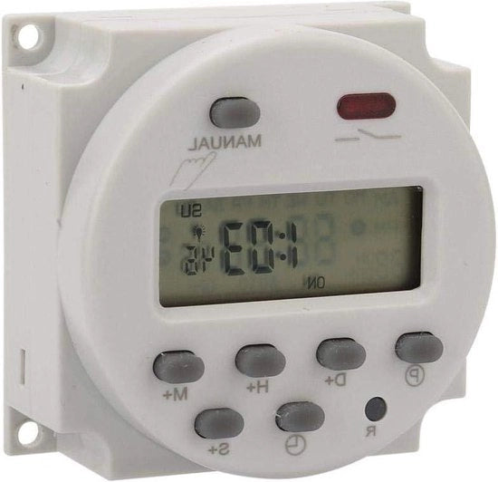 Timer digitale programmabile da 1 secondo a 168 ore, controllo automatico elettronico per 5V, 12V, 24V, 110V, 220V, installazione a parete su pannello.