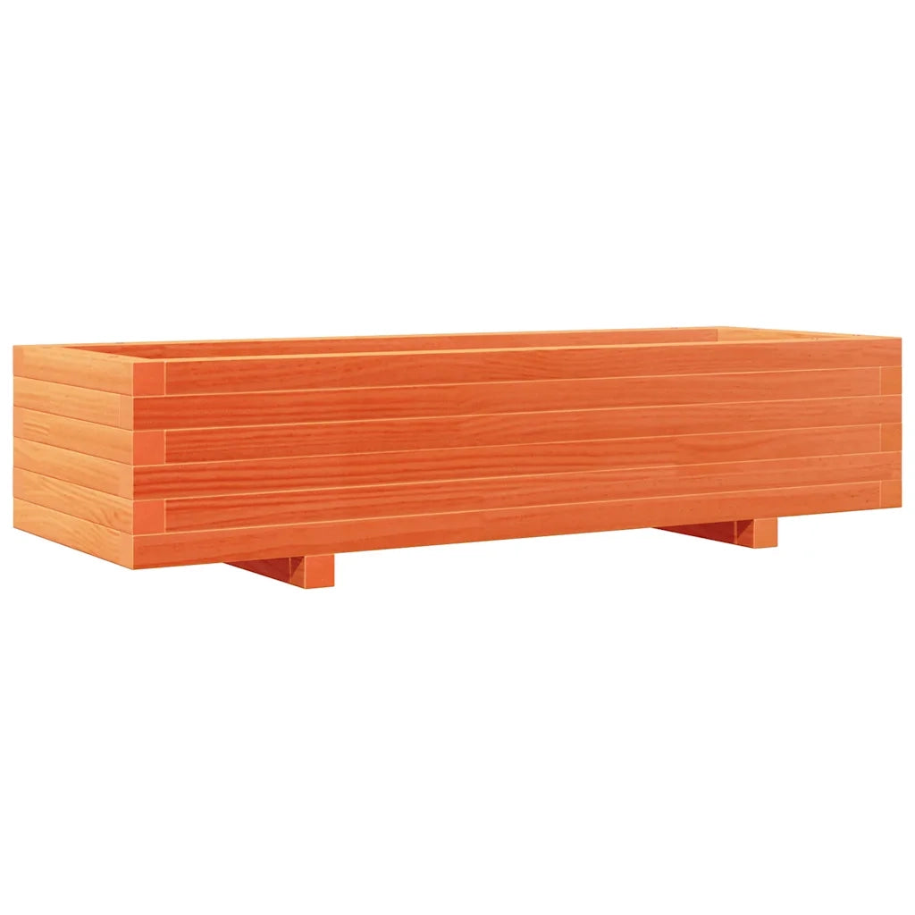 vidaXL Fioriera Giardino Marrone Cera 110x40x26,5 cm in Legno di Pino