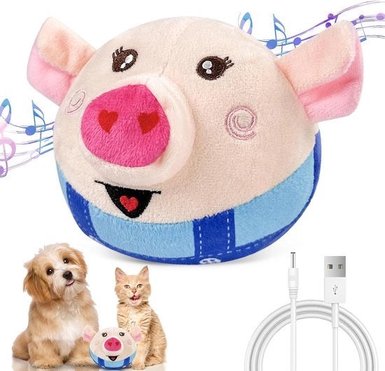 Giocattoli attivi per animali domestici, giocattoli per cani, giocattoli per maiali, palloni attivi per cani, palloni interattivi con musica per animali domestici