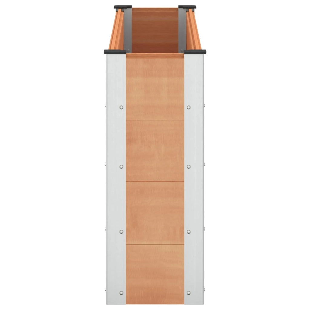 Letto rialzato da giardino Marrone 150 x 30 x 72 cm alluminio 42039029