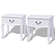 Comodino comodino cassettiera mobili per camera da letto 2 pezzi MDF bianco 1402181