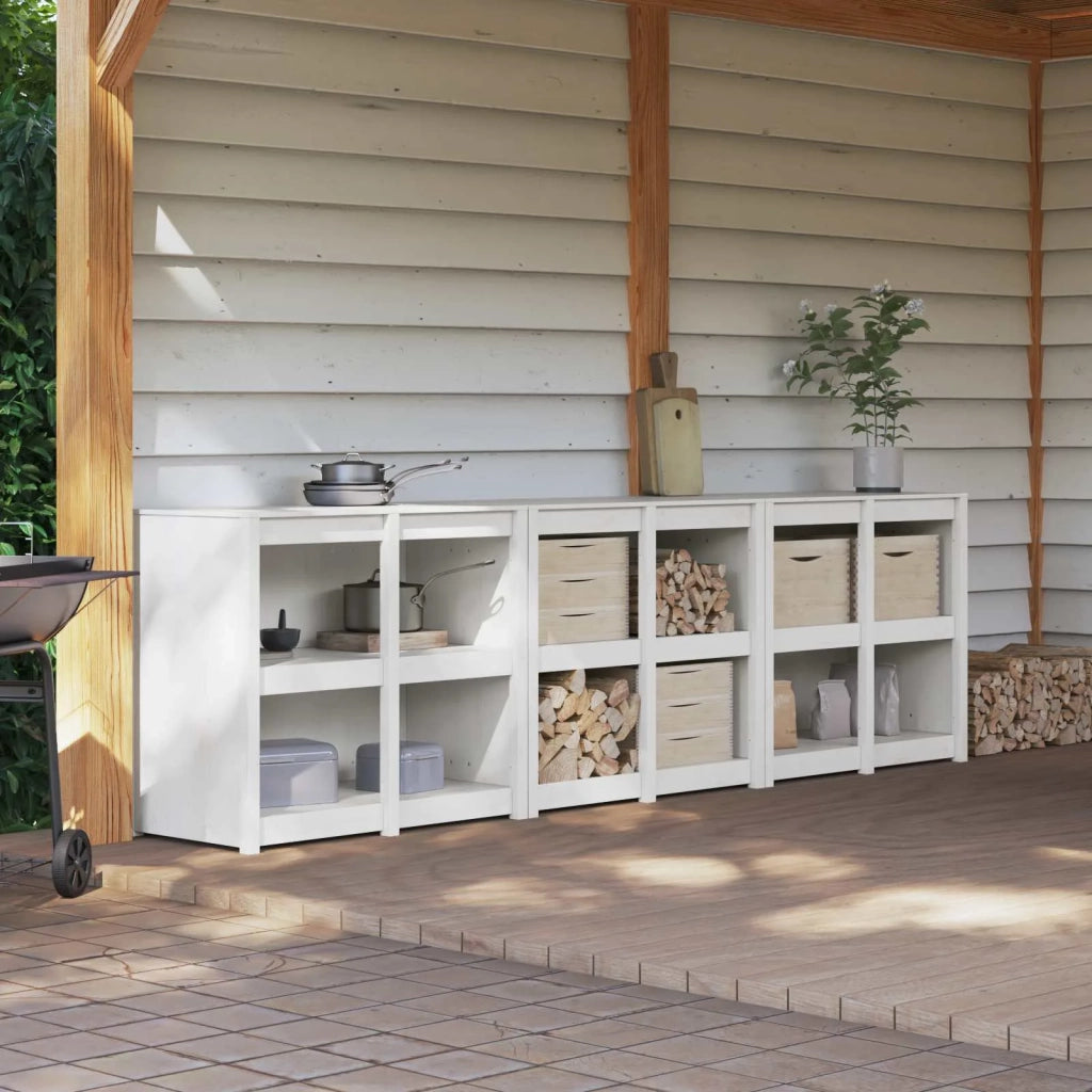 Mobile da cucina da esterno MEPPEL 3 pz Bianco 3443813