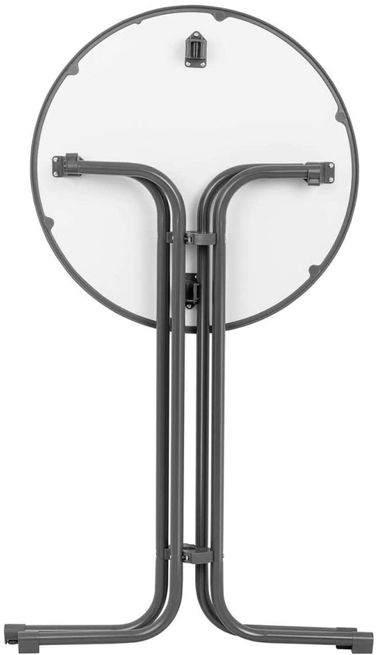 Tavolo pieghevole pieghevole per mangiare stand diametro 80 cm grigio 14_0002377