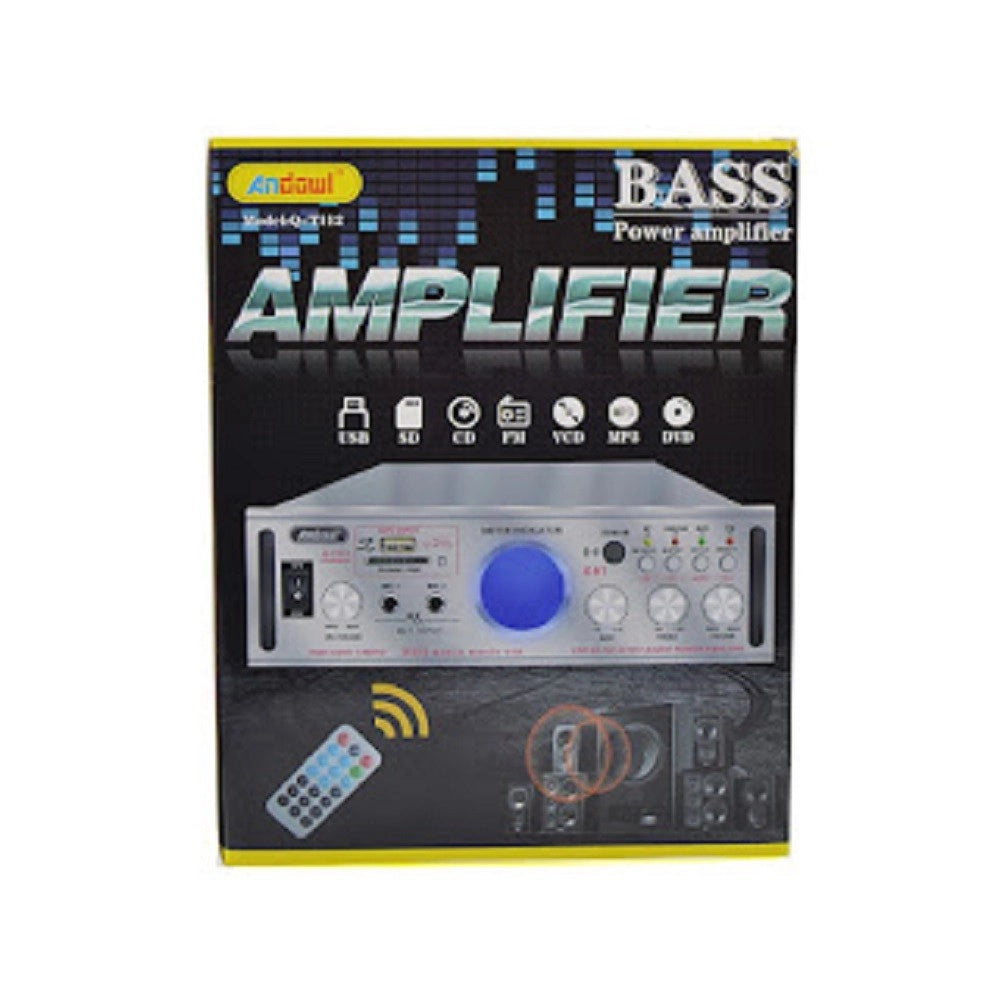 Trade Shop - Amplificatore Stereo Bluetooth Usb Funzione Mini Super Bass Telecomando Q-t112 -