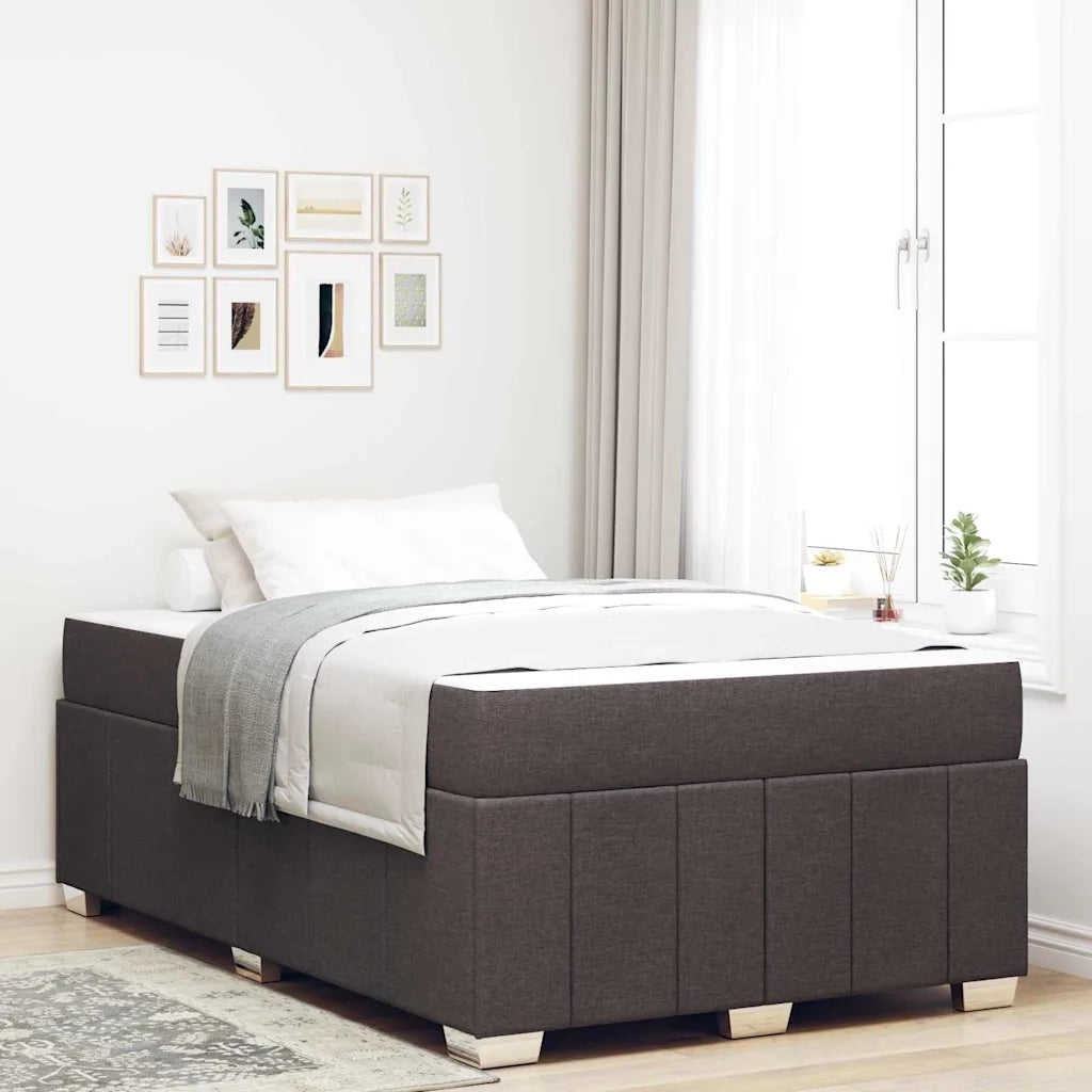 vidaXL Struttura del letto Marrone scuro 120 x 200 cm Tessuto