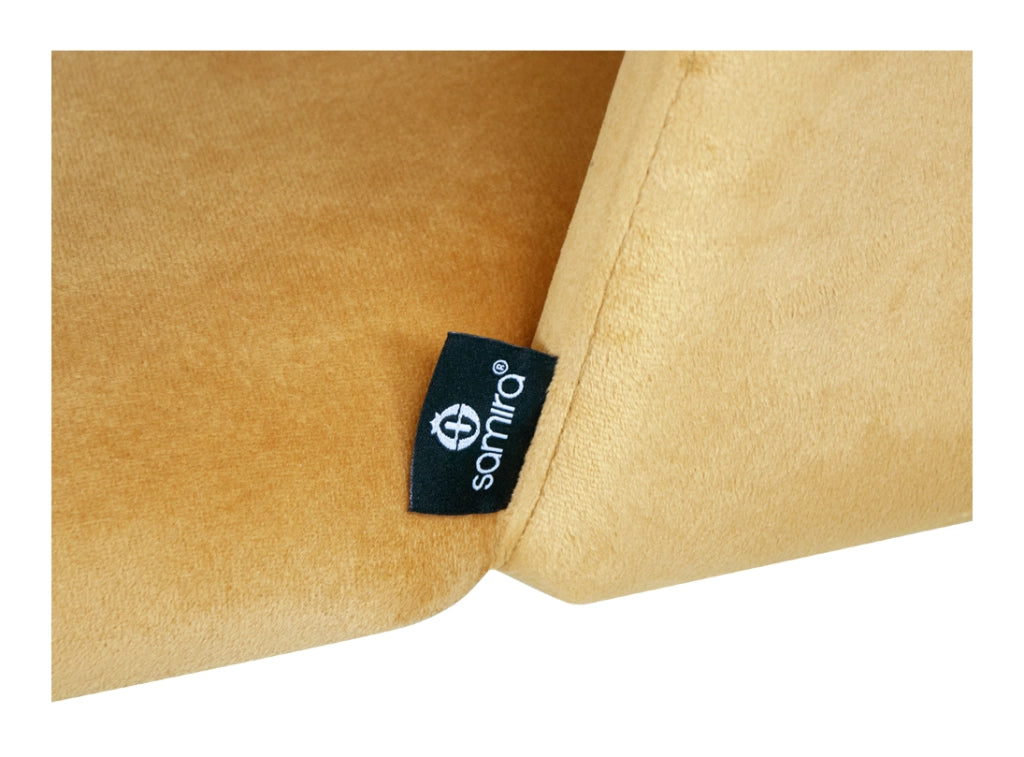 Sedia da pranzo imbottita in velluto giallo senape - Zoe (2 pz) - SD32ZOPM