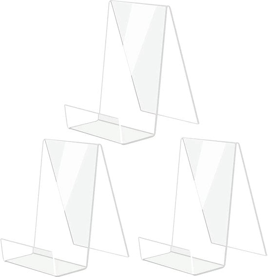 Set di Supporti per Libri in Acrilato di 3 pezzi, Supporto per Libri e Display in Acrilato Transparente, Mobile per Libri e Documenti in Acrilato, Display per Libri e Documenti in Vetro Acrilico, Supporto per Libri e Documenti in Acrilato Transparente