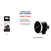 Trade Shop - Supporto Calamitato Auto Universale Per Smartphone Portacellulare Maxtech Pt-c018 -