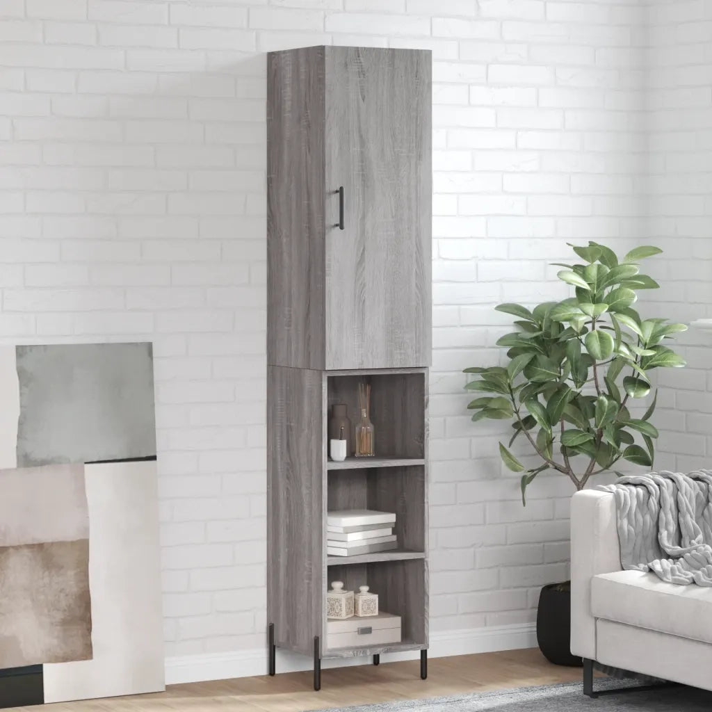 Credenza Grigio Sonoma 34,5x34x180 cm in Legno Multistrato 3198991