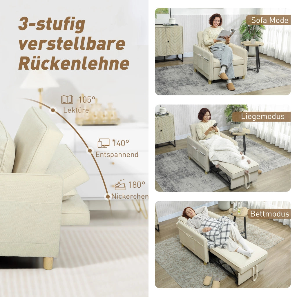 Poltrona letto 3 in 1 ¨C zephmum ¨C beige 90x200