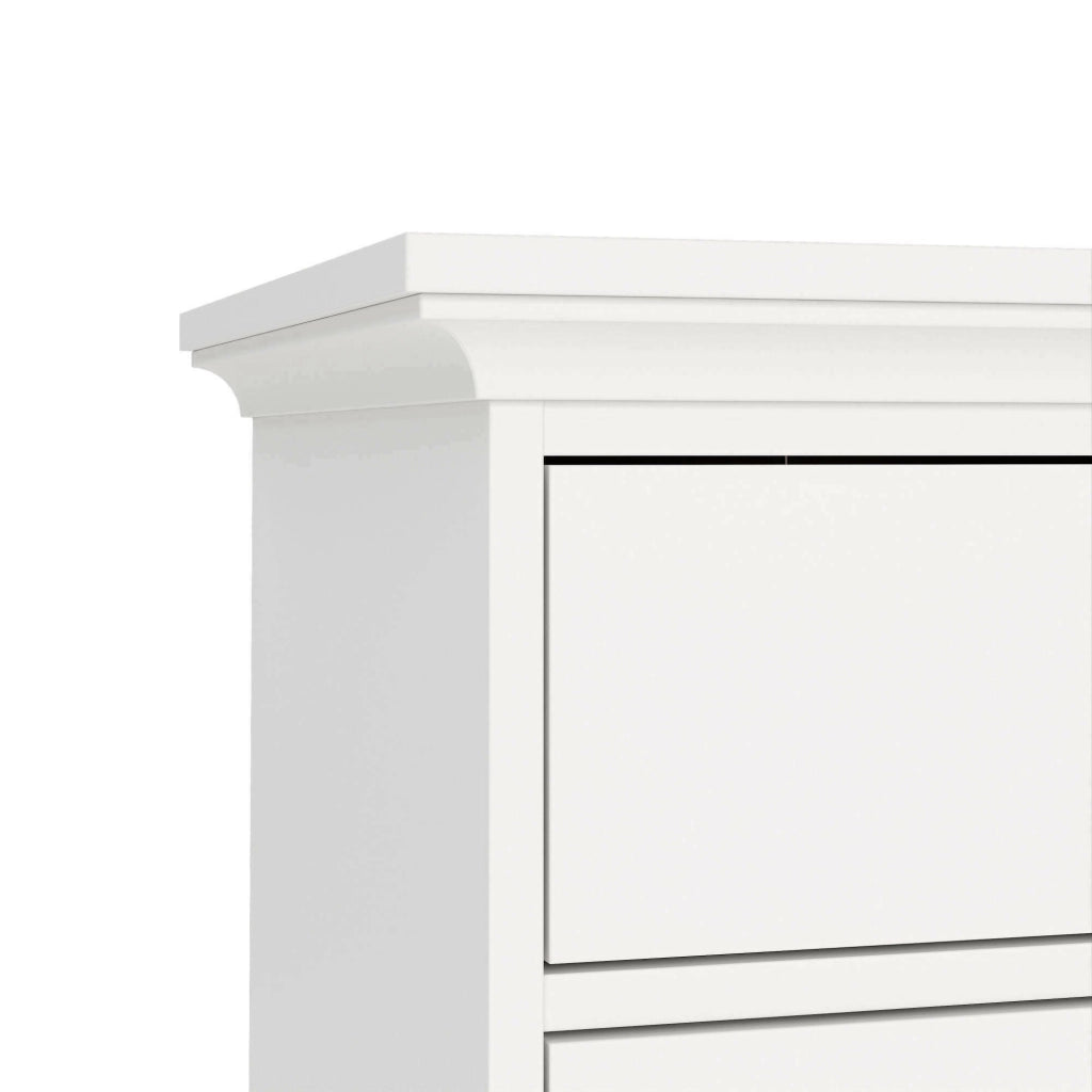 Cassettiera Gaetana, Settimino multiuso, Comò camera da letto, Mobile con cassetti, 96x49 h139 cm, Bianco