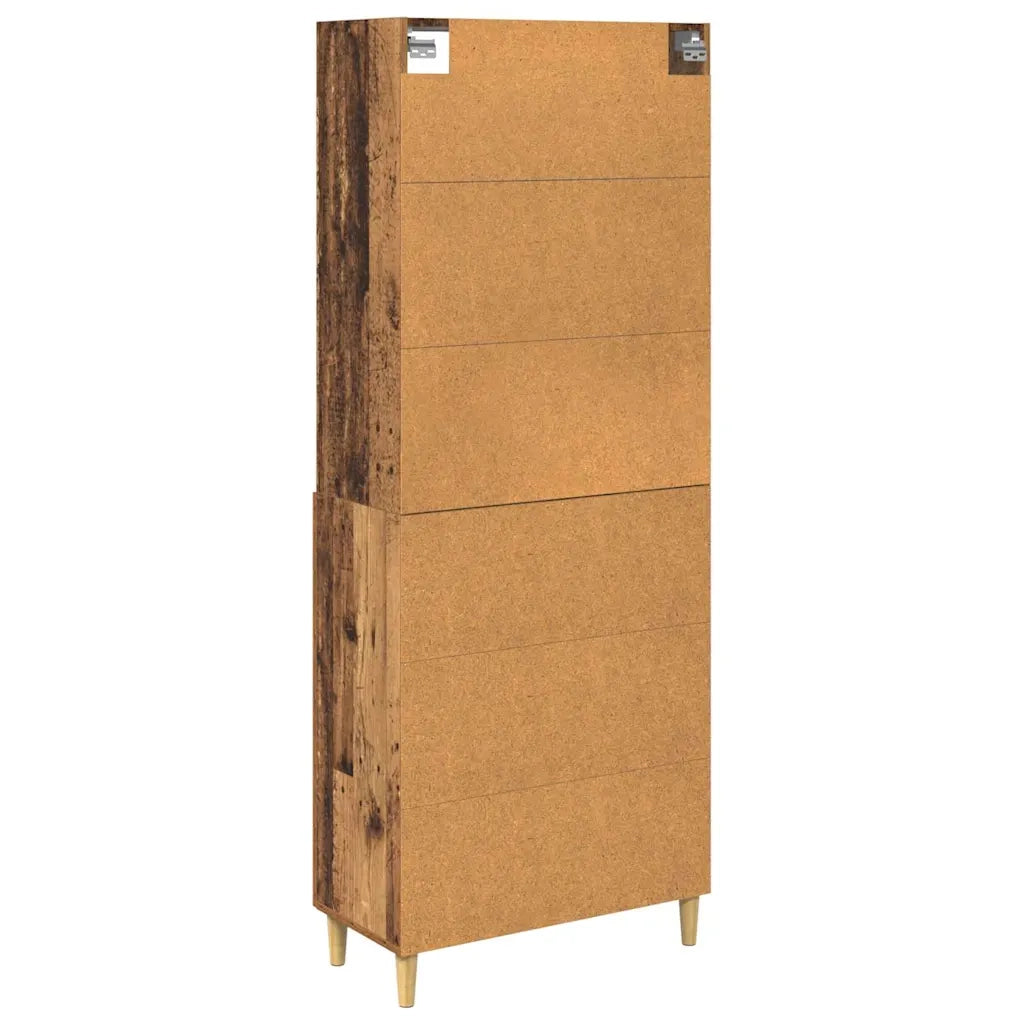 Credenza | Madia | Buffet da pranzo | Armadio da pranzo Legno vecchio 69,5 x 32,5 x 180 cm Legno multistrato