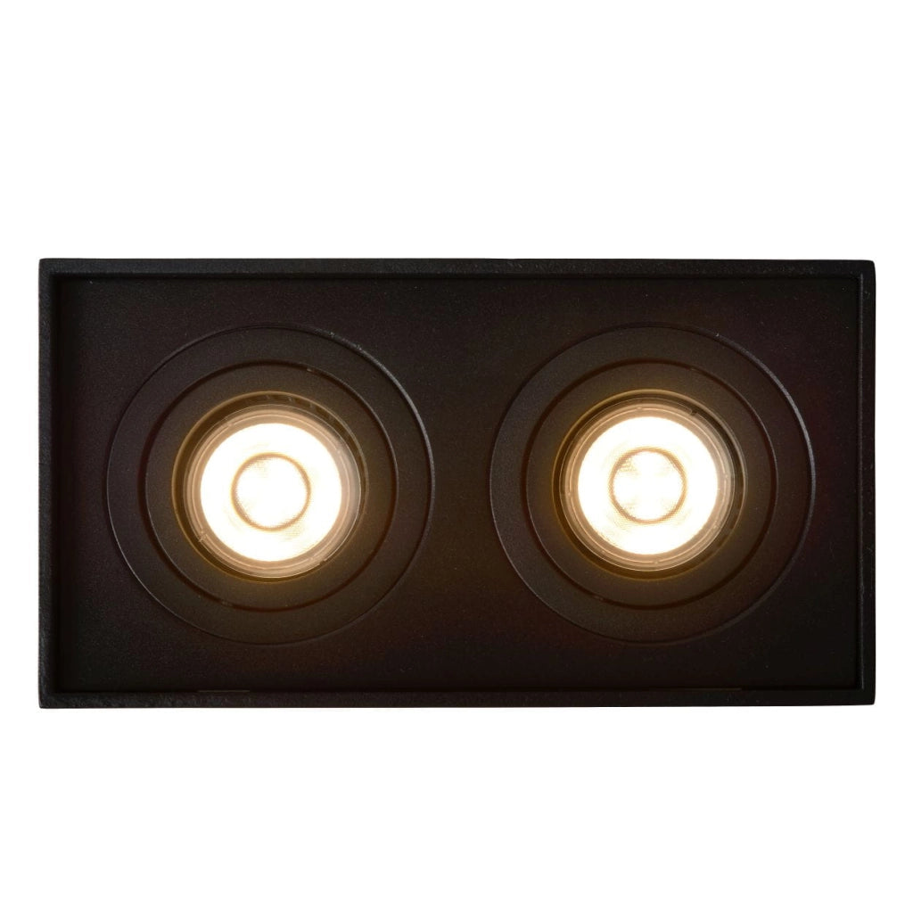 Faretto da soffitto Lucide Tube doppio GU10 2x42W nero