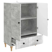 Credenza | Madia | Buffet da pranzo | Armadio da pranzo Grigio Cemento 66 x 34,5 x 95 cm Legno ingegnerizzato
