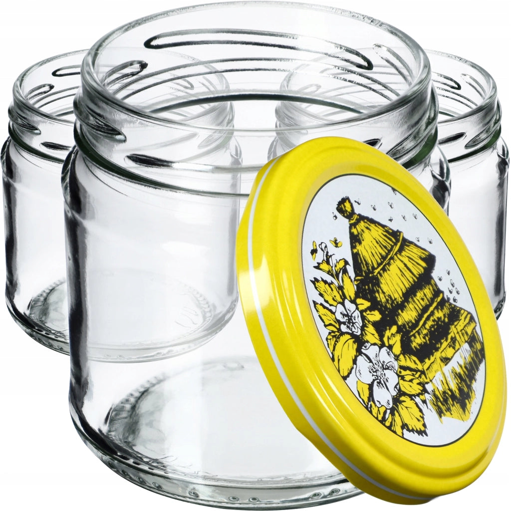 Barattoli per conserve KADAX Lerma 200 ml 10 pezzi 66 mm + coperchi "Api"