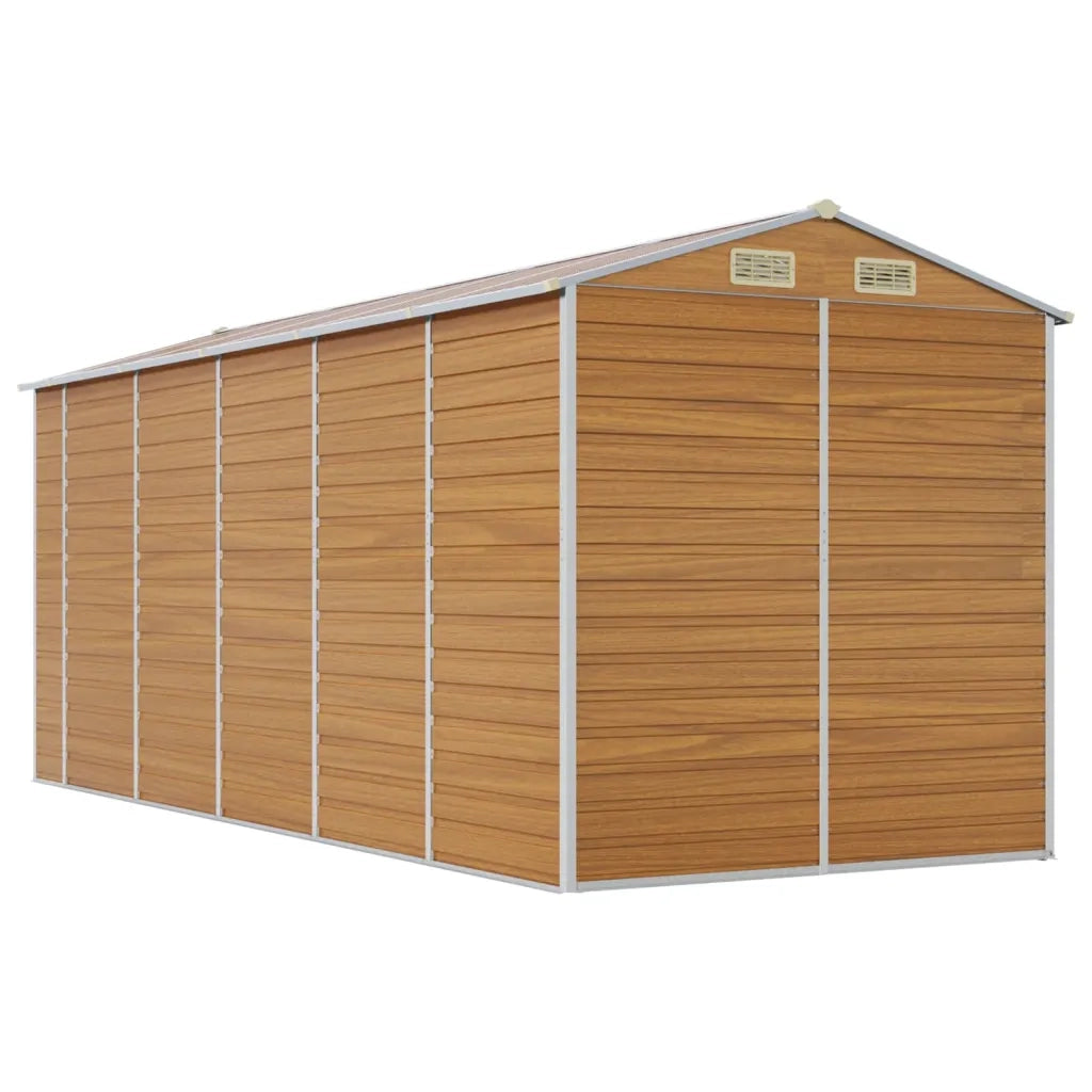 Capanno Giardino Marrone Chiaro 191x470x198cm Acciaio Zincato 3188279