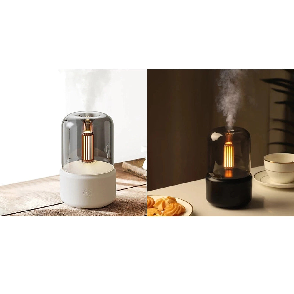 Trade Shop - Mini Umidificatore Diffusore Di Aromi 130ml Con Illuminazione A Led Usb Portatile Q-js112 -