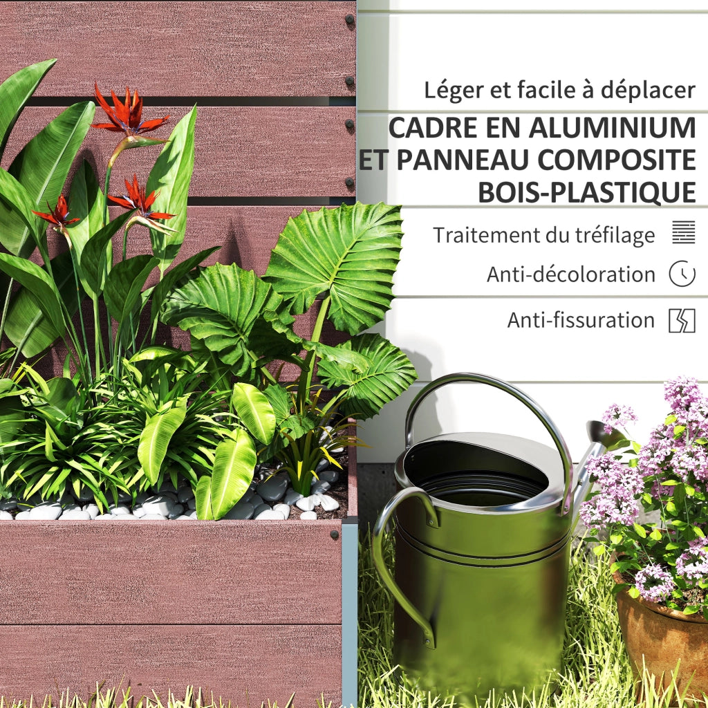 Fioriera con griglia per piante rampicanti ¨C zephmum ¨C marrone chiaro 72x38x150 cm