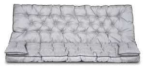 AIO FACTORY 180x60x50 cm Set da giardino impermeabile con cuscino grigio