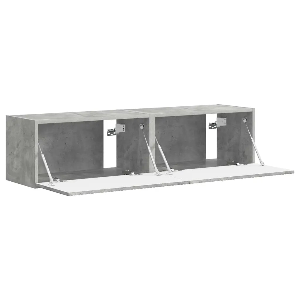 Mobile TV da parete 2 pz-Set di 2 Mobile TV a Muro-Credenza TV Calcestruzzo 60 x 31 x 29.5 cm 785120