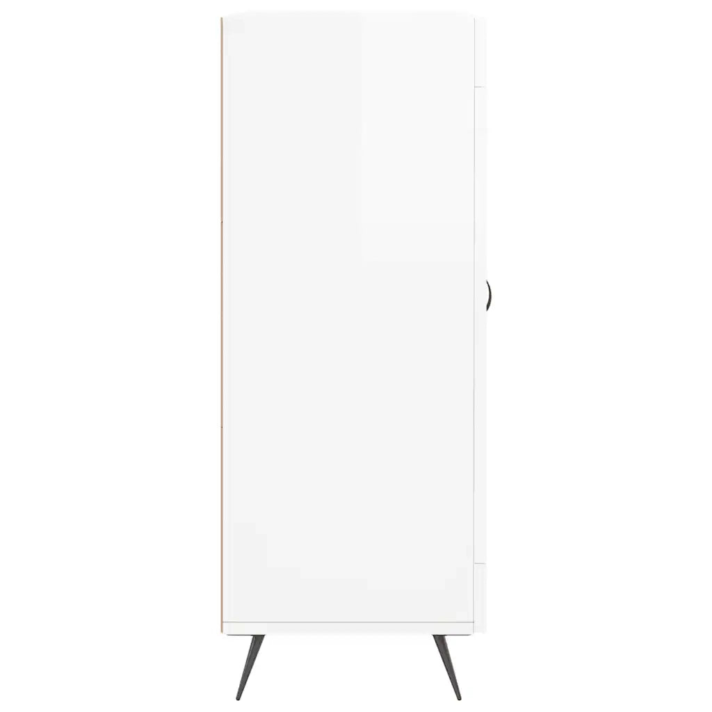 Credenza-Buffet-Armadio da cucina 69,5x34x90 cm in Legno Multistrato Bianco Lucido 258900