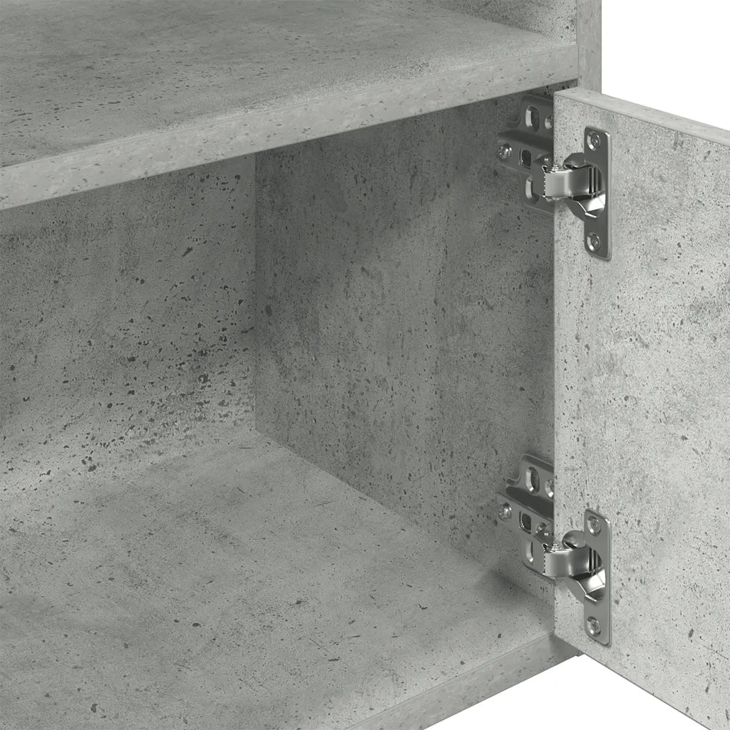 Libreria Grigio Cemento 31x24x127 cm in Legno Multistrato 860349