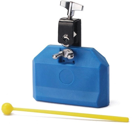 Strumento a Percussione Piccolo - Materiale Ecologico in Plastica - Blocco - Morsetto di Attacco - Moderno - Suono Vibrante - Blocco a Percussione