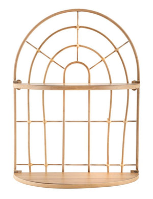 Mensola Doppia Arch 34,5x18x45,5 cm in Rattan