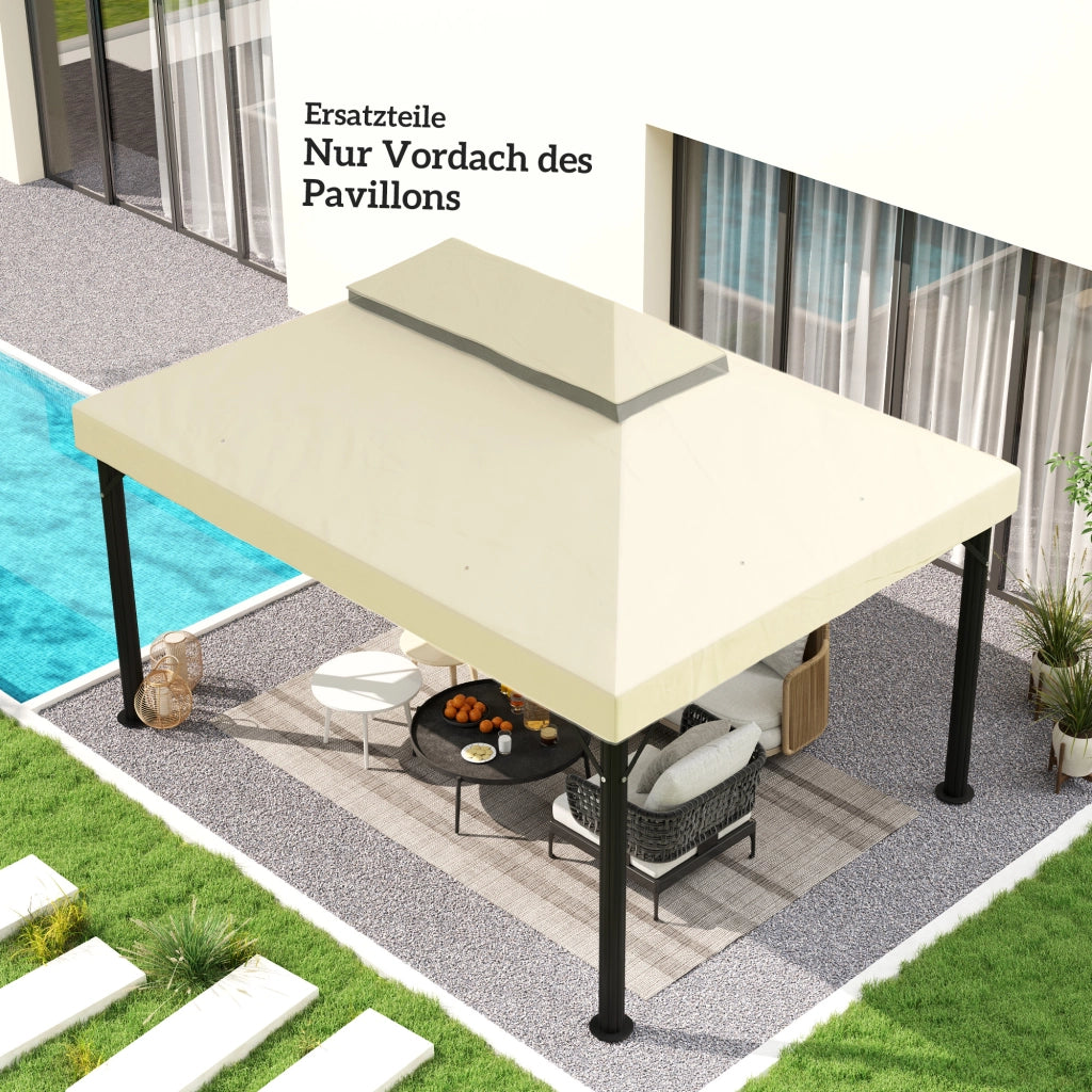 Tenda da giardino ¨C zephmum ¨C 3x4 m, crema, polipropilene