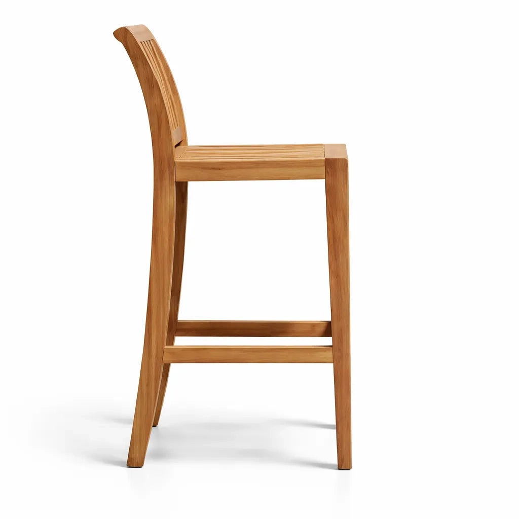 Sgabello alto da esterno in Legno Teak - Tabouret