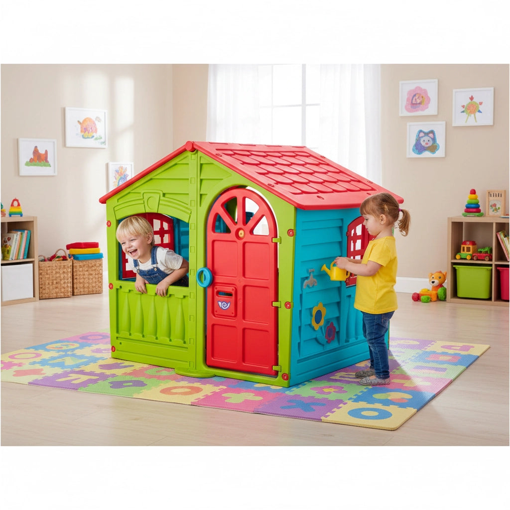 Casetta Gioco per Bambini 130x111x115 cm House of Fun in Plastica