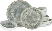 Set da tavola per 12 persone - ceramica - resistente a lavastoviglie e forno a microonde - Made in Portugal
