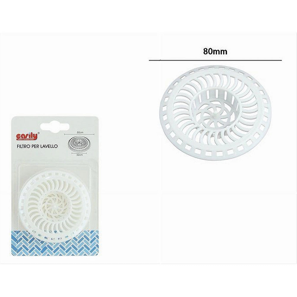 Trade Shop - Filtro Griglia Di Protezione Scarico Per Lavello Cucina Bagno Doccia ø80mm 87630 -