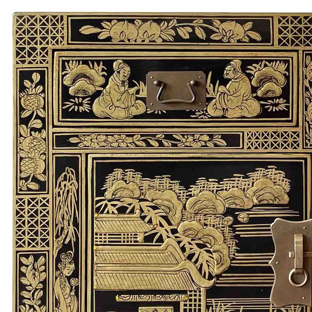 Mobile da ingresso in legno nero 84x40x85 cm