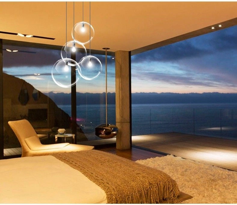 Lampada Da Soffitto Pensile Di Vetro Lassi Black 20 Cm
