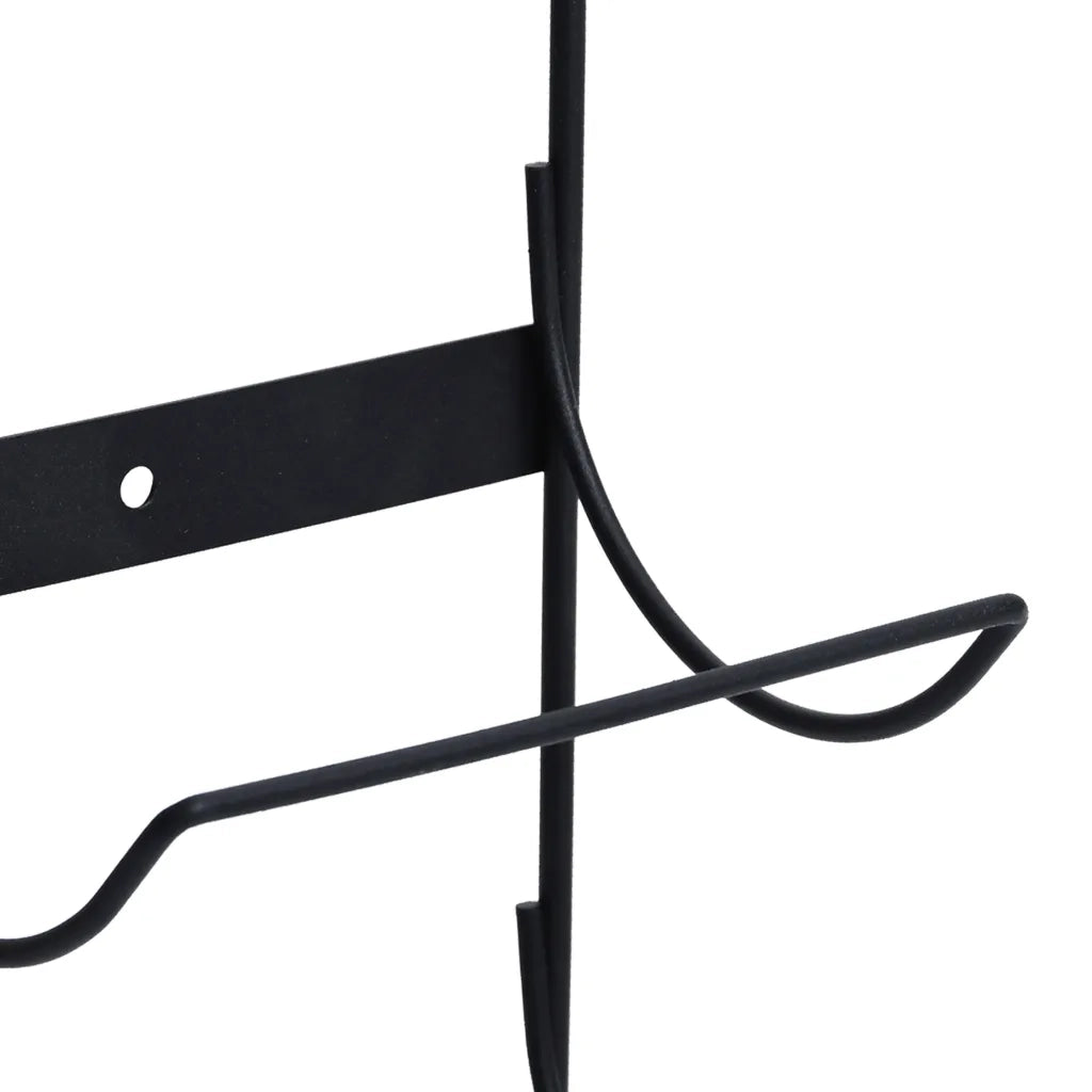 Portavini da Parete per 5 Bottiglie Nero in Ferro CFW7486033