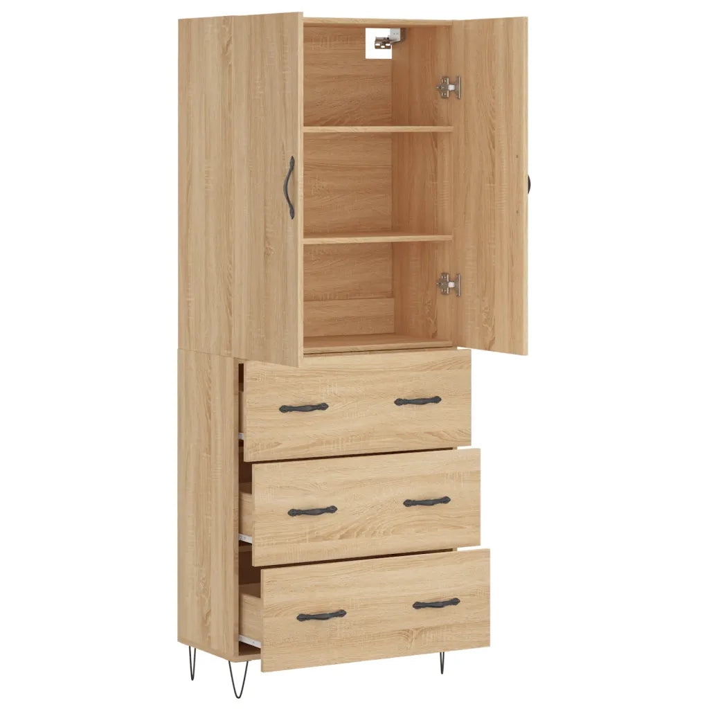 Credenza Rovere Sonoma 69,5x34x180 cm in Legno Multistrato 3198084