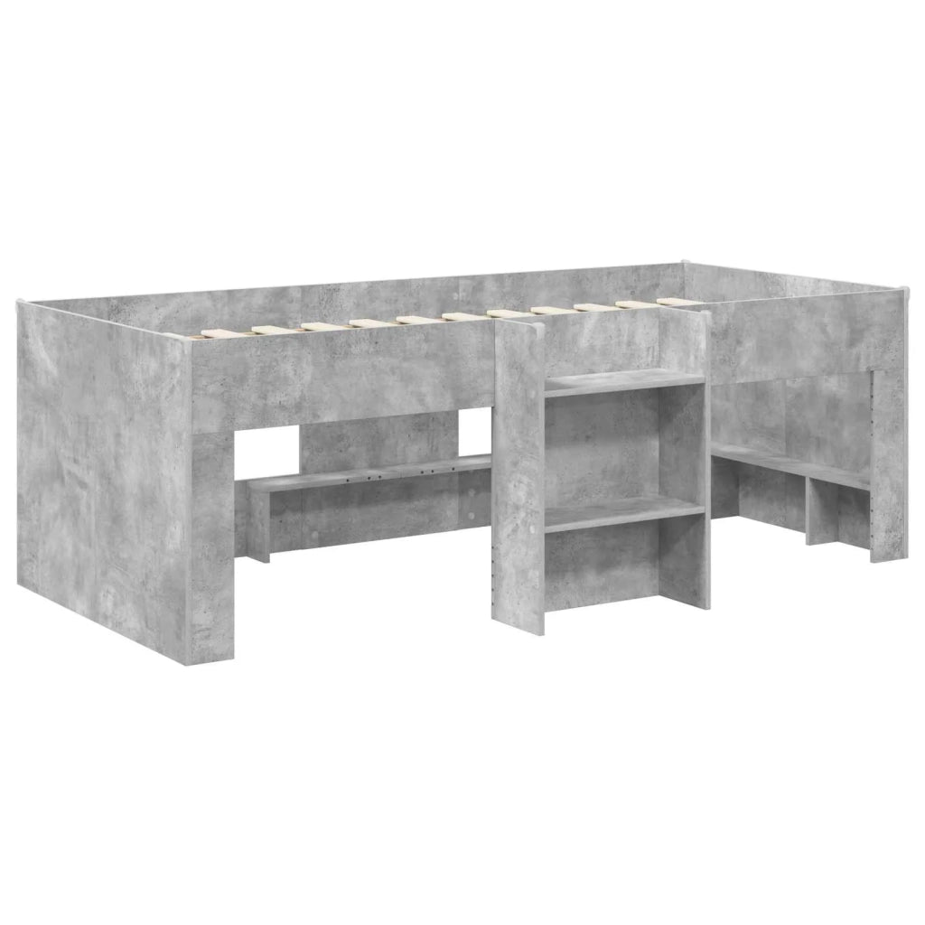 Letto Alto per Bambini Grigio Cemento 90 x 200 cm 3422558