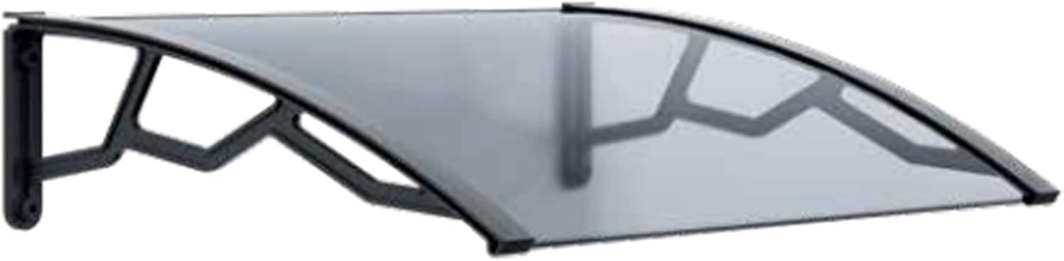 Pensilina con lastra policarbonato anti-UV trasparente alveolare 4 mm